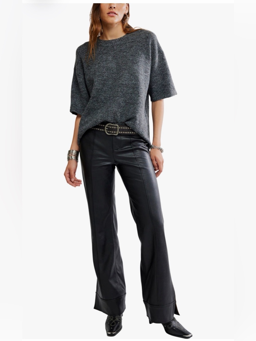 Free people nwot Margot Oversize Short
Sleeve Sweater - Picture 2 of 9